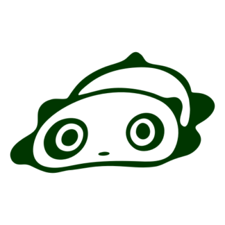 Floppy Panda Decal (Dark Green)